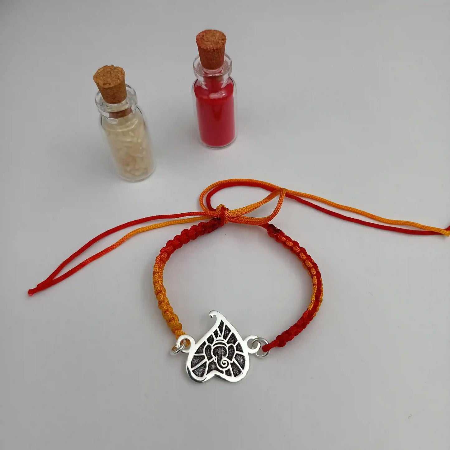 Silver Leaf Ganesha Rakhi