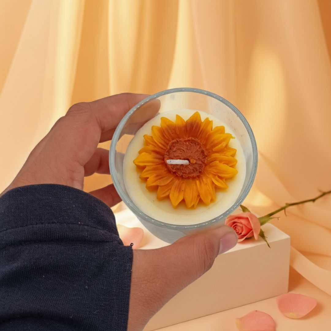 Sunflower Sundae Jar Soy Wax Candle for Diwali
