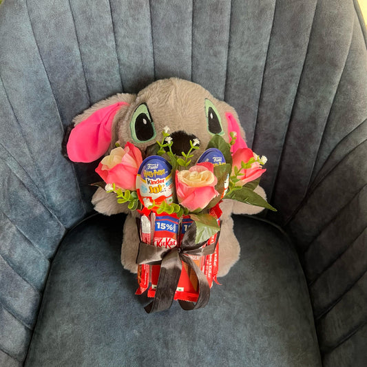 Teddy Bouquet With Chocolates