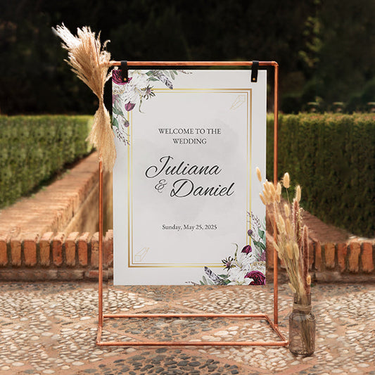 Welcome Wedding Customize Name Sunboard