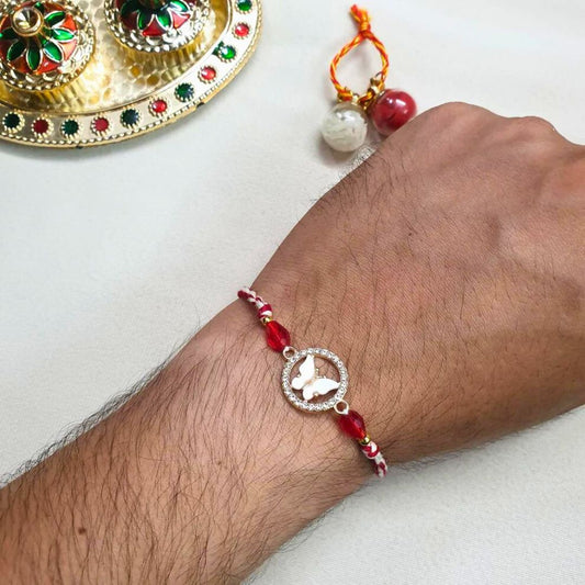 White Butterfly Rakhi