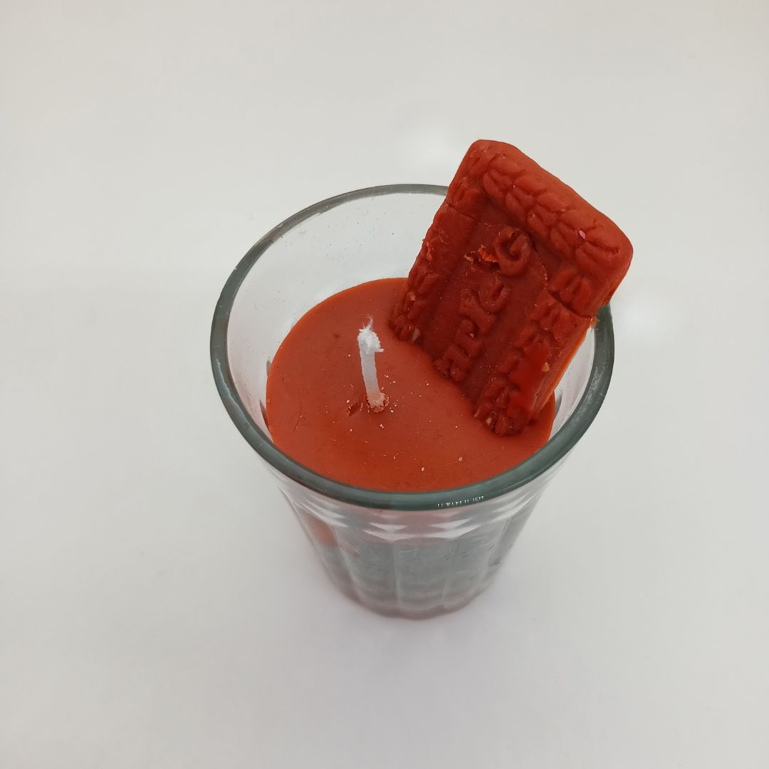 Handmade Chai Biscuit Shape Parle G Candle