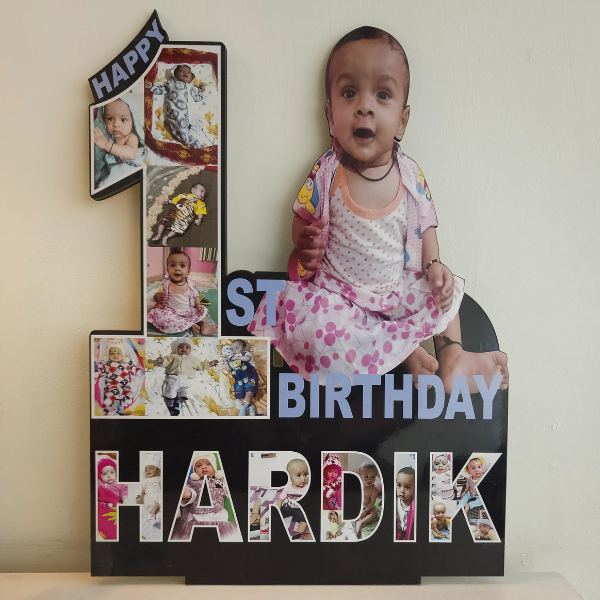 1st Birthday MDF Frame