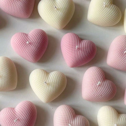 3D Heart Candle- Set of 2