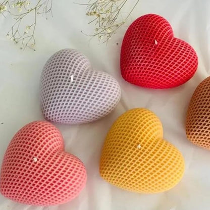 3D Heart Candle- Set of 2