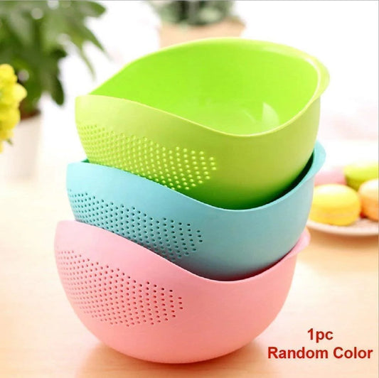 Virgin Rice Bowl Durable Plastic Strainer, Water Strainer | Vegetable & Fruits Washing Bowl