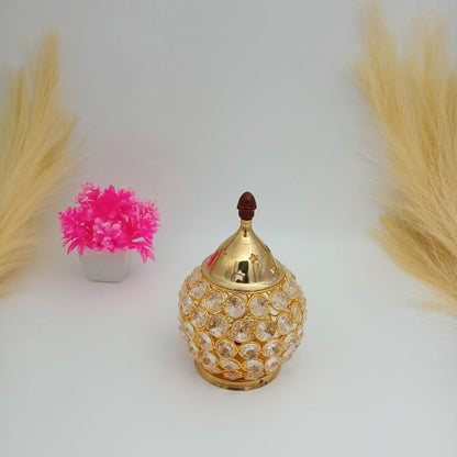 Brass Crystal Akhand Jyoti Matki Diya
