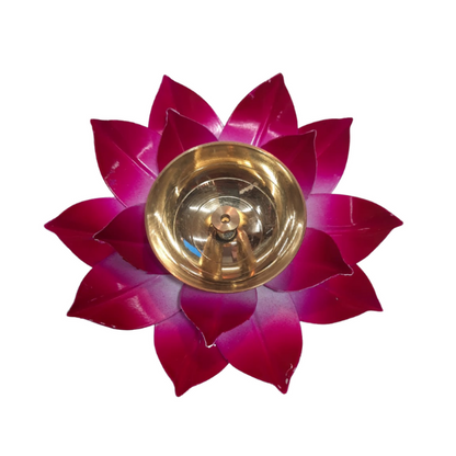 Brass Lotus Diya Set of 2