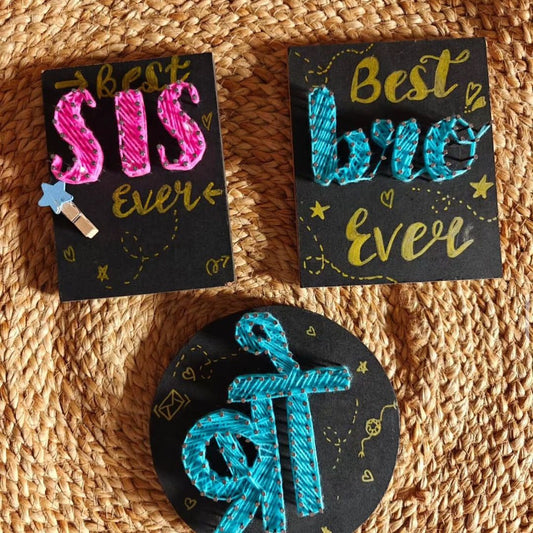 Bro Sis Name String Art