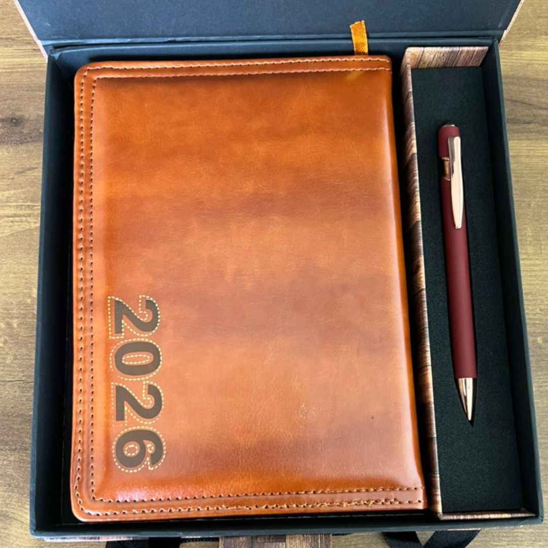 Carry Bag Style 2026 Diary Set With Pen