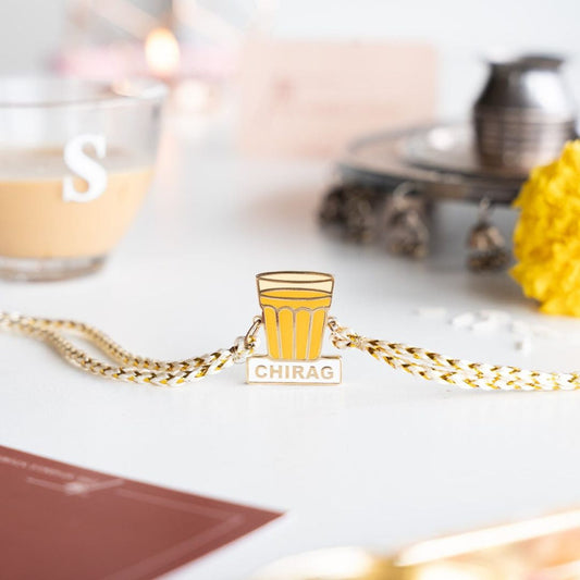 Chai Enamel Name Rakhi