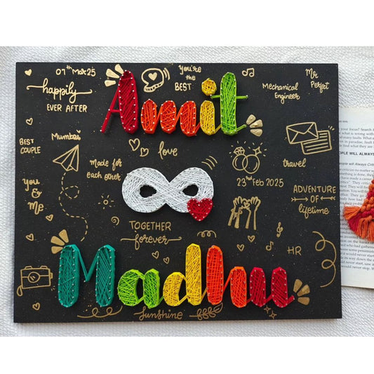 Couple Name String Art Board