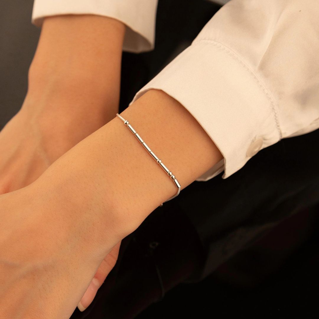 Customized Morse Code Bracelet