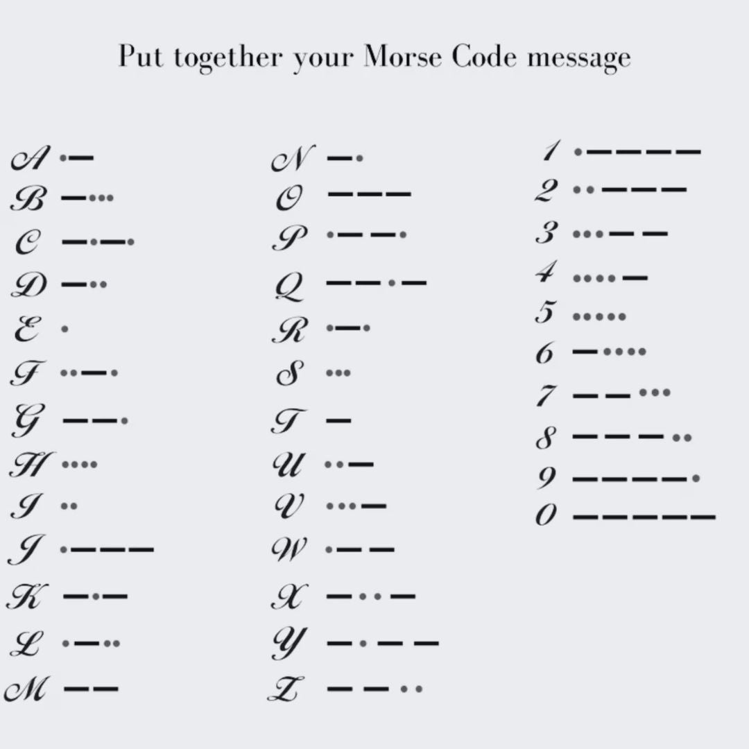 Customized Morse Code Bracelet