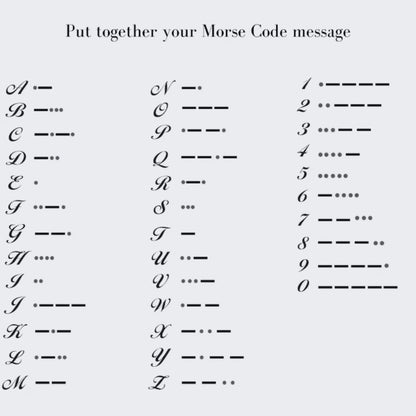 Customized Morse Code Bracelet