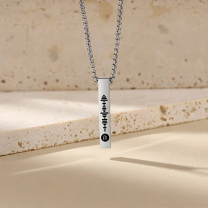 Custom Spotify Code Bar Necklace For Men & Women
