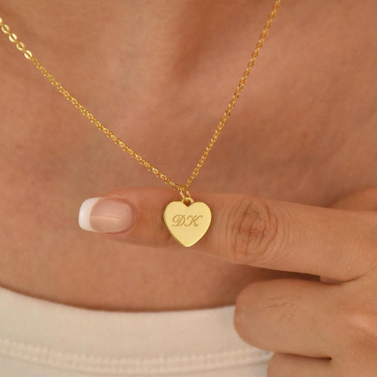 Customized First Letter Couple Name Necklace