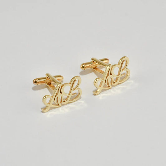 Custom Initial Heart Cufflink