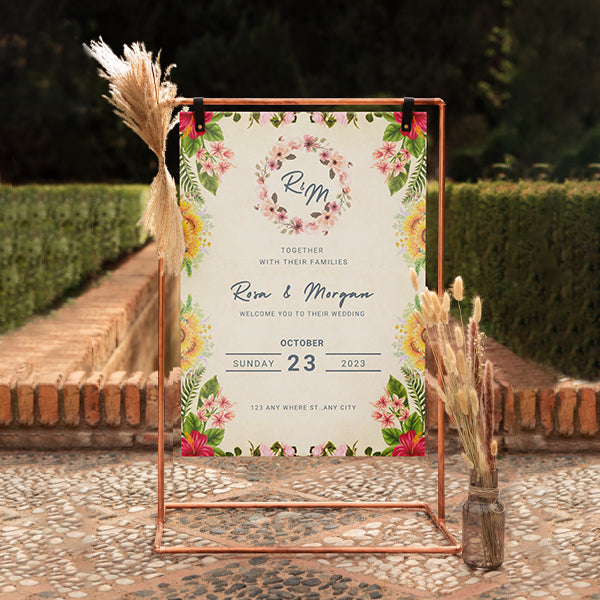 Customize Wedding Welcome Board