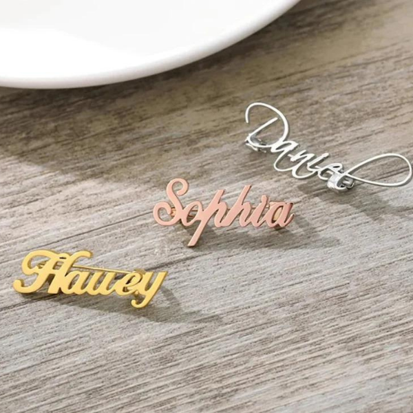 Customized Name Brooch