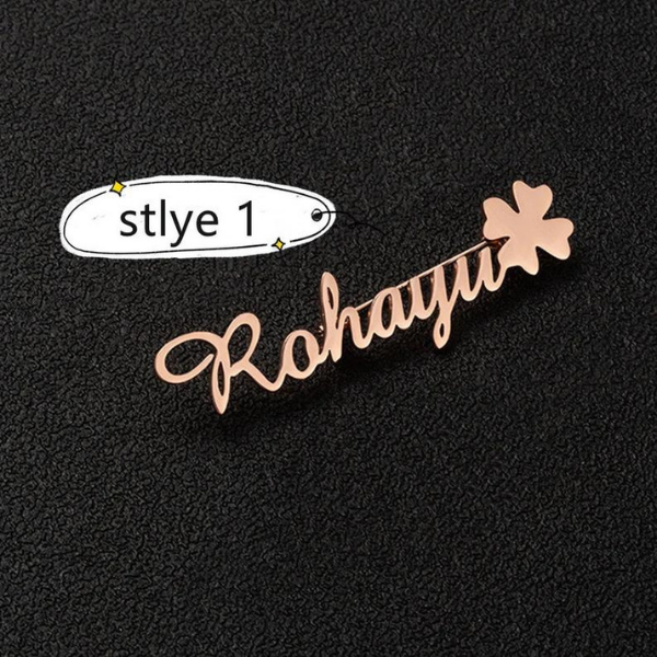 Customized Name Brooch