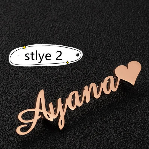 Customized Name Brooch