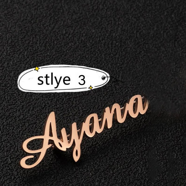 Customized Name Brooch