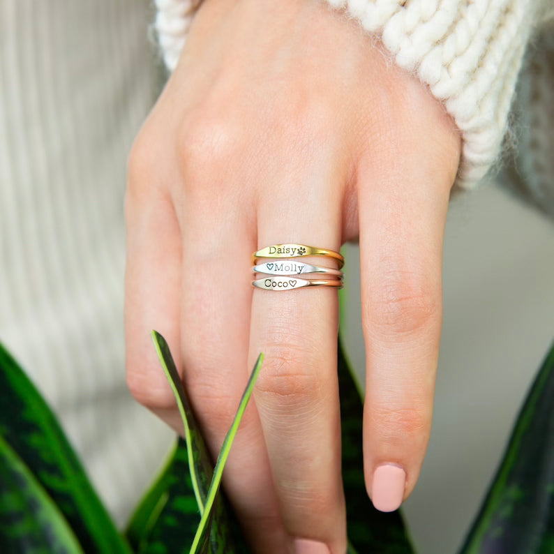 Customized Name Ring