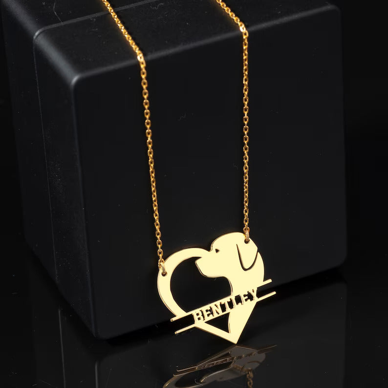 Customized Dog Name Necklace