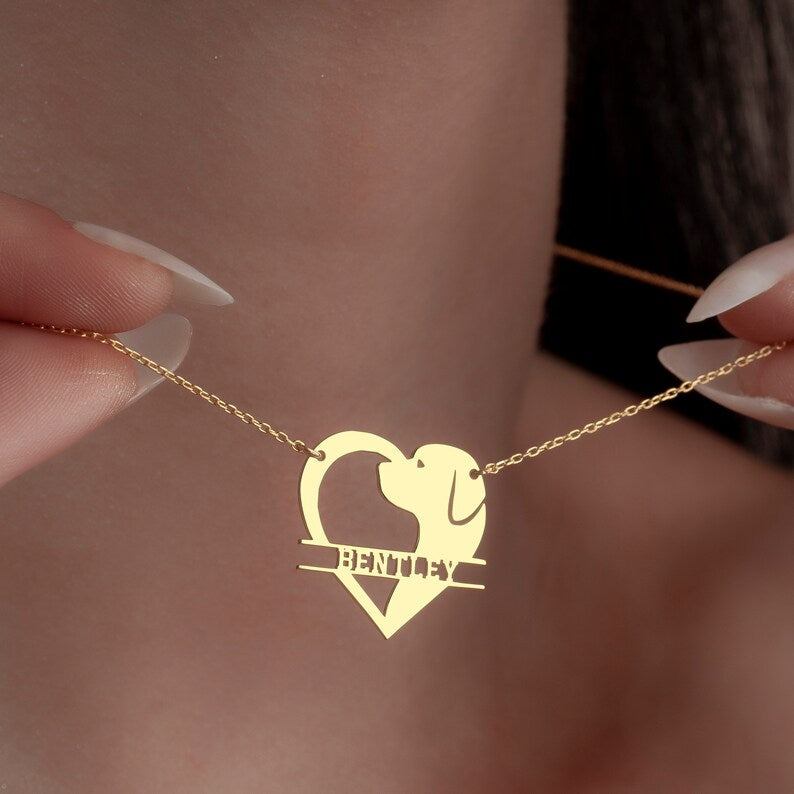 Customized Dog Name Necklace