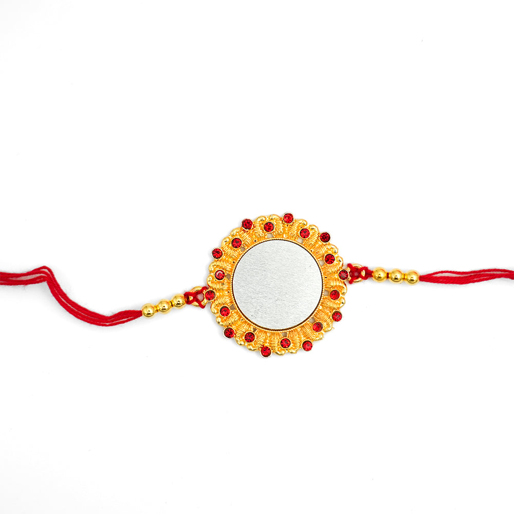 Customized Photo Rakhi For Brother With Roli Chawal