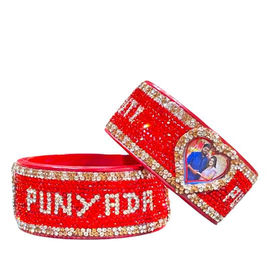 Customized Couple Photo & Name Bangle