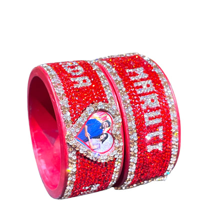 Customized Couple Photo & Name Bangle