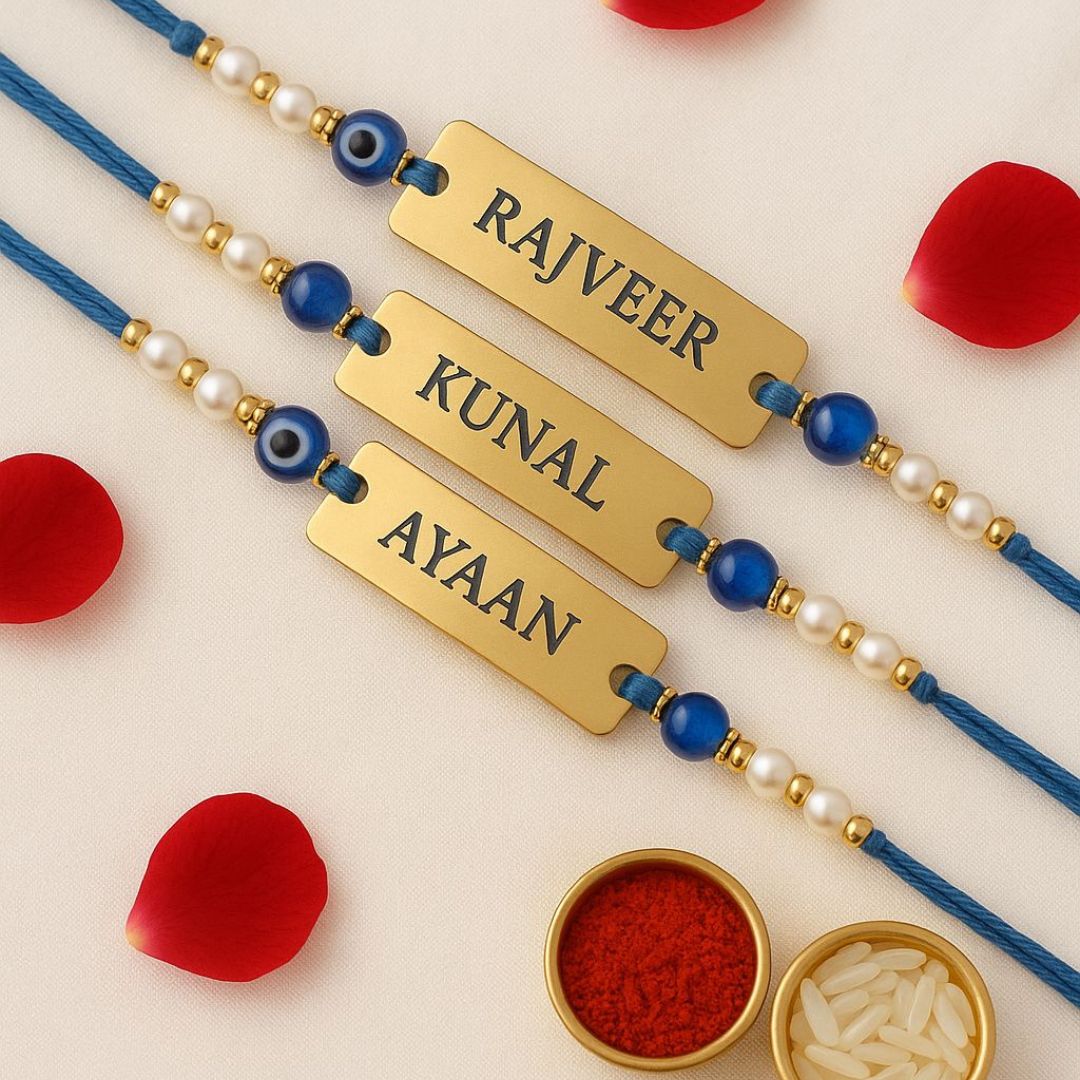 Customized Evil Eye Rakhi (Pack of 3) – Wish Your Gifts