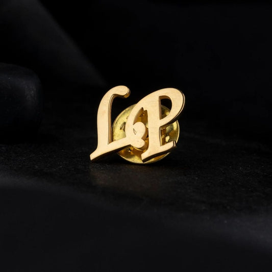 Customized Initial Pin Brooch For Men