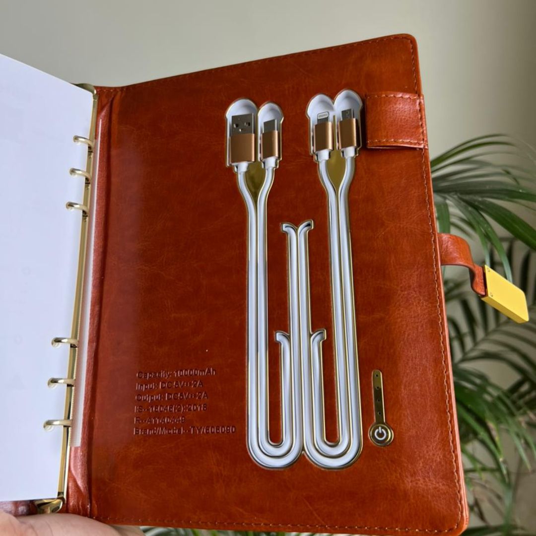 Customized Premium Diary Set With Wireless Charging and Pendrive