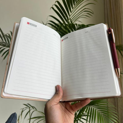 Customized Wooden Notebook Diary