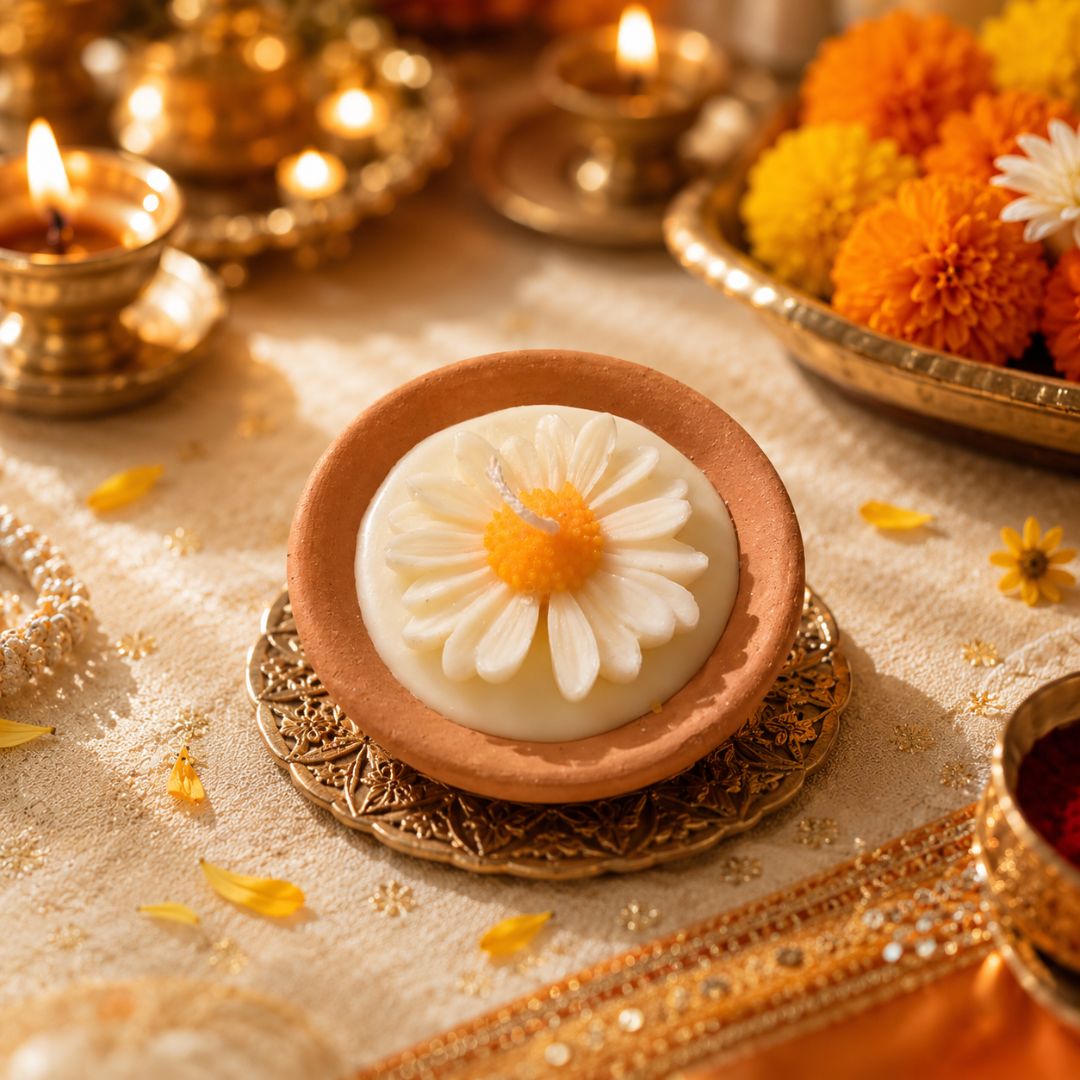 Diya Flower Candle