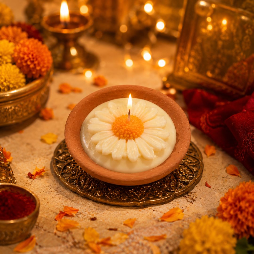 Diya Flower Candle