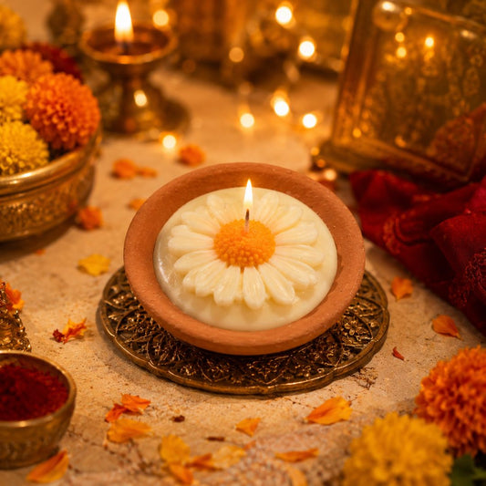 Diya Flower Candle