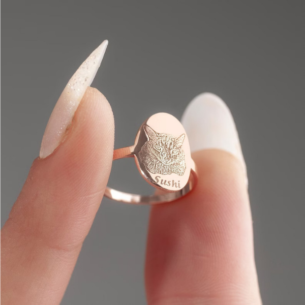 Engraved Pet Photo Ring