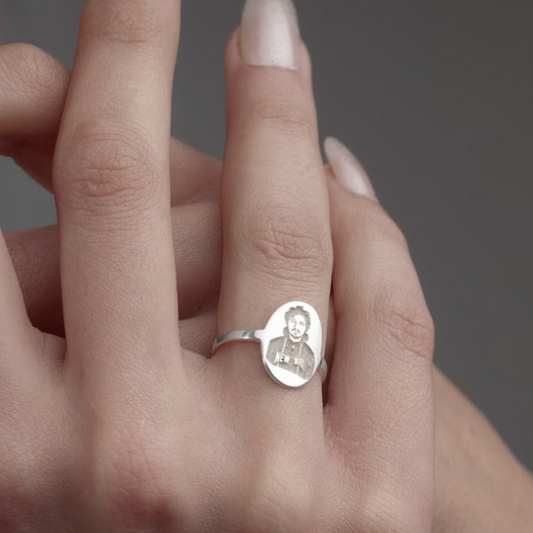 Engraved Photo Ring