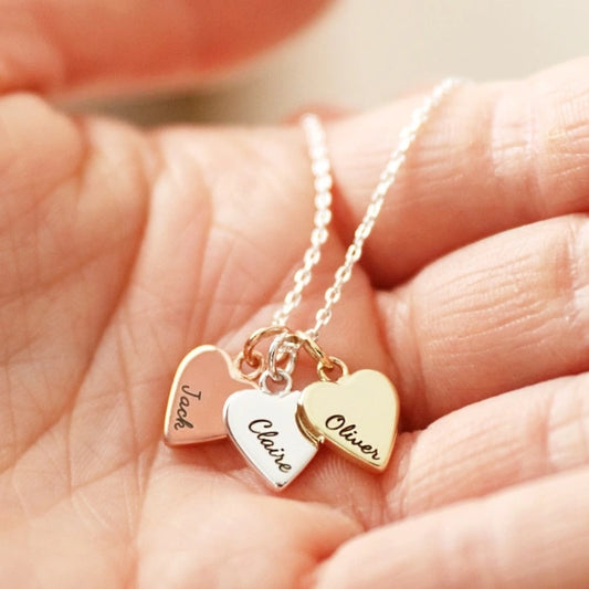 Family Name Heart Charm Necklace