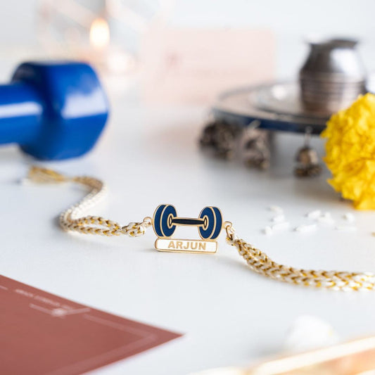 GYM Enamel Name Rakhi