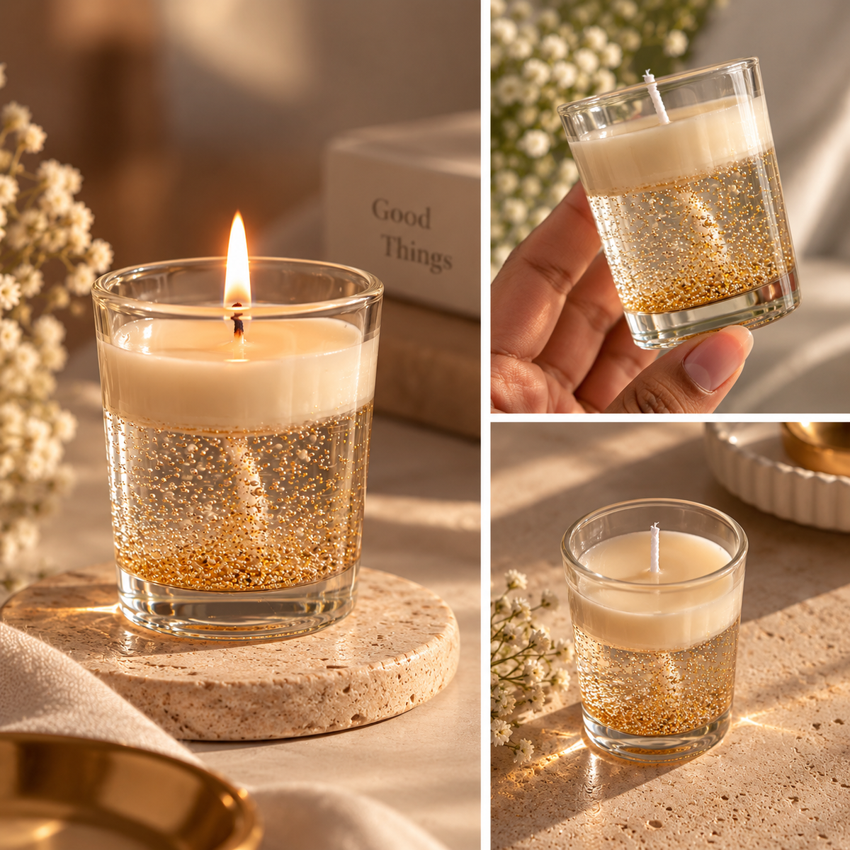 Gliter Scented Jar Candle