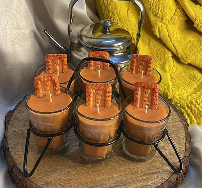 Handmade Chai Biscuit Shape Parle G Candle