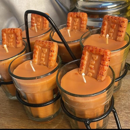 Handmade Chai Biscuit Shape Parle G Candle