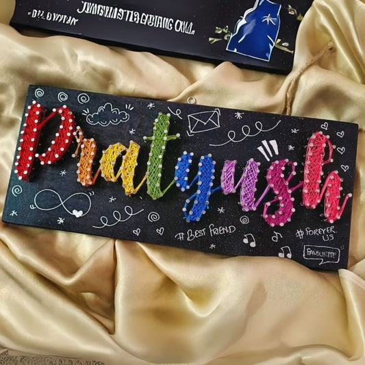 Handmade String Art Name Board