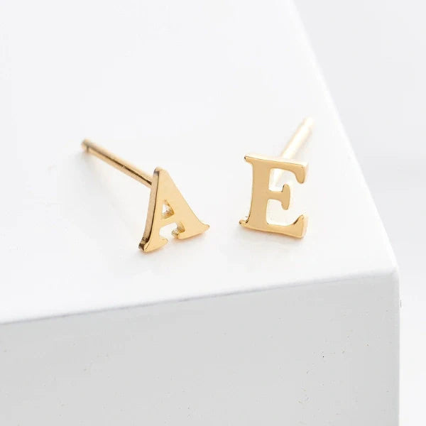 Initial Stud Earrings
