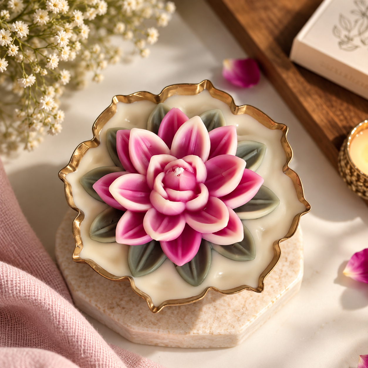 Lotus Urli Candle